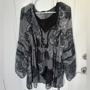 Daniel Rainn abstract blouse 3X